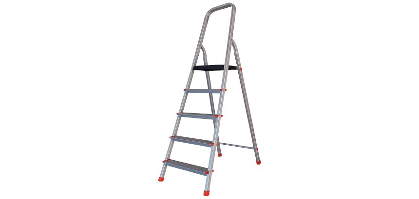 Scala domestica Stella Basic - 4 gradini - alluminio - Marchetti