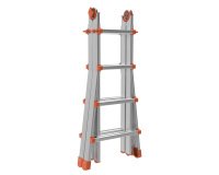 Scala telescopica Squadra - 8+8 gradini - alluminio - Marchetti