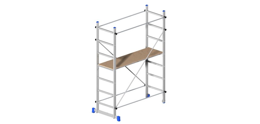 Trabattello Superminio - 158 x 80 x 220 cm - alluminio - Marchetti