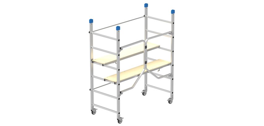 Trabattello Dinamico - 168 x 75 x 180 cm - alluminio - Marchetti