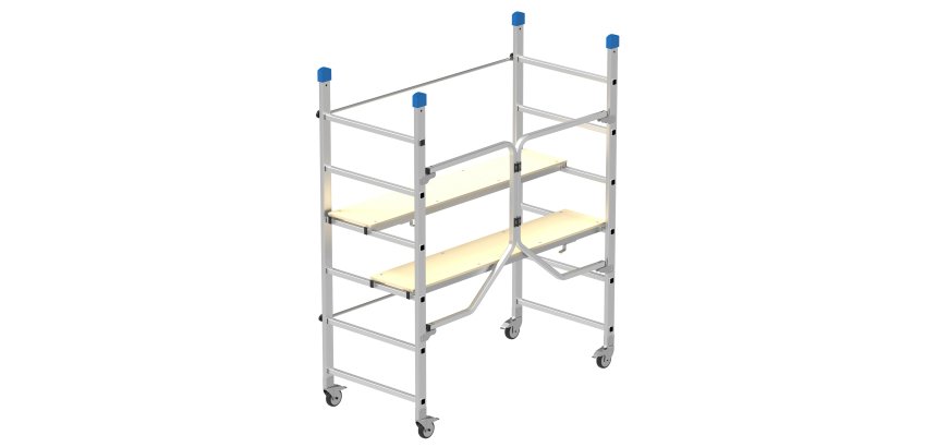 Trabattello Dinamico - 168 x 75 x 180 cm - alluminio - Marchetti
