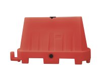 Barriera stradale - tipo New Jersey - 100 x 40 x 70 cm - PE - rosso