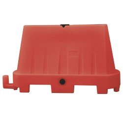 Barriera stradale - tipo New Jersey - 100 x 40 x 70 cm - PE - rosso