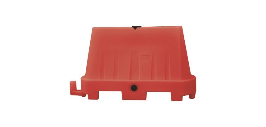 Barriera stradale - tipo New Jersey - 100 x 40 x 70 cm - PE - rosso