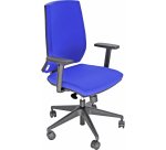 Poltrona semidirezionale LR1SE - con ruote e braccioli - ignifuga - blu - Unisit
