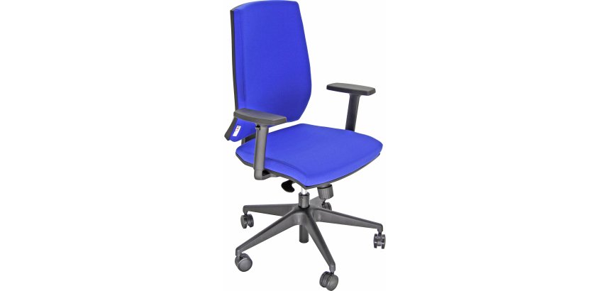 Poltrona semidirezionale LR1SE - con ruote e braccioli - ignifuga - blu - Unisit