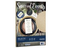 Carta metallizzata Special Events - A4 - 250 gr - sabbia - Favini - conf. 10 fogli
