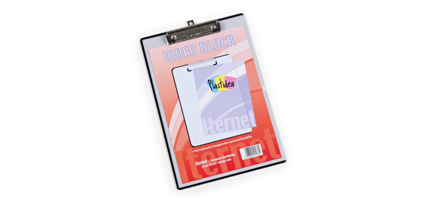 Portablocco in PPL con molla in metallo personalizzabile - A4 - trasparente - Iternet