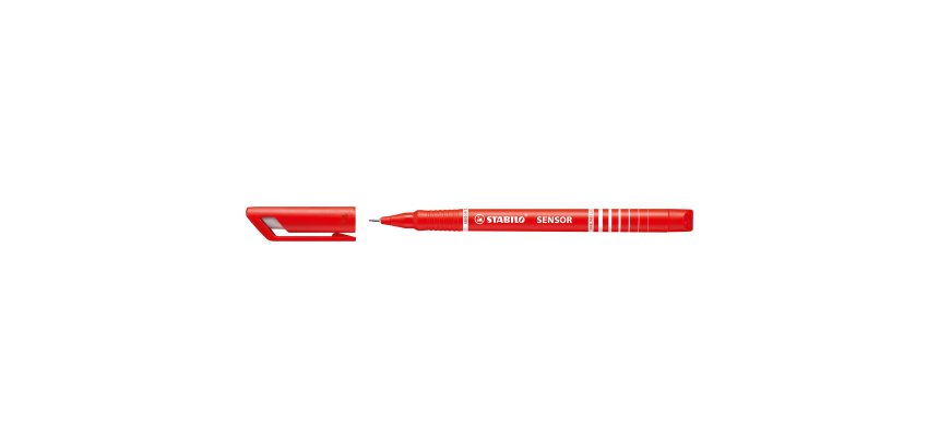 Fineliner Stabilo Sensor - tratto 0,3mm - rosso - Stabilo