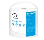 Bobina asciugatutto DryTech - 2 veli - diametro 25 cm - 23,4 cm x 152 mt -  400 strappi - finitura liscia - bianco - Papernet