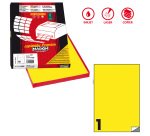 Etichette adesive C/503 - in carta - permanenti - 210 x 297 mm - 1 et/fg - 100 fogli - giallo fluo - Markin