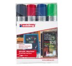 Marcatore a gesso liquido 4090 - punta scalpello - da 4 a 15mm - Edding - astuccio 4 pezzi
