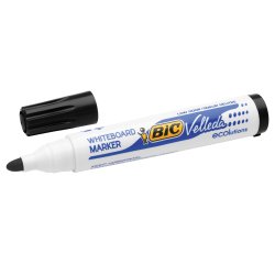Pennarello per lavagne cancellabili  Whiteboard Marker Velleda 1701 Recycled Bic - punta tonda 1,5mm - nero - Bic