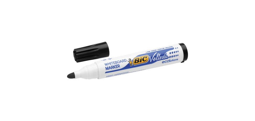 Pennarello per lavagne cancellabili  Whiteboard Marker Velleda 1701 Recycled Bic - punta tonda 1,5mm - nero - Bic