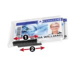 Portabadge PushBox Duo - 2 tessere inseribili - 5,4 x 8,7 cm - Durable - conf. 10 pezzi