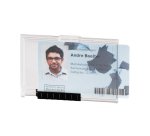 Portabadge PushBox Mono - 1 tessera inseribile - 5,4 x 8,7 cm - Durable - conf. 10 pezzi