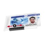 Portabadge PushBox Mono - 1 tessera inseribile - 5,4 x 8,7 cm - Durable - conf. 10 pezzi