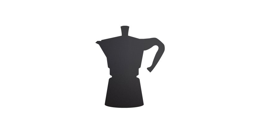 Lavagna da parete Silhouette - 30 x 50 cm - forma moka - nero - Securit