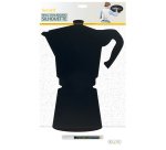 Lavagna da parete Silhouette - 30 x 50 cm - forma moka - nero - Securit