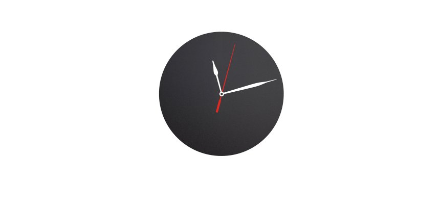 Lavagna da parete Silhouette - diametro 29 cm - forma orologio - nero - Securit