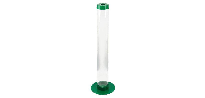 Contenitore da terra per batterie esauste - 27x100 cm - 10 L - trasparente - Medial