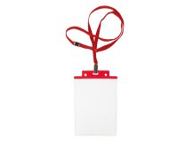 Portanome Pass 6S-P - cordoncino rosso - 10 x 15 cm (A6) - rosso - Sei Rota - conf. 10 pezzi