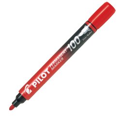 Pilot SCA-100-R permanent marker Bullet tip Red