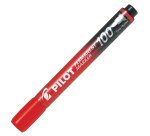 Marcatore Permanente Markers 100 - punta tonda 4,50mm - rosso - Pilot