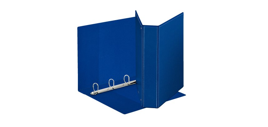 Raccoglitore personalizzabile Display - 22 x 30 cm - 4 anelli a D 50 mm - dorso 7,1 cm - blu - Esselte