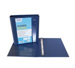 Raccoglitore personalizzabile Europa - 22 x 30 cm - 4 anelli a D 50 mm - dorso 6 cm - blu - Favorit
