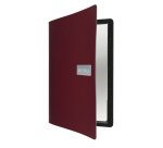 Portamenù Royal - 1 inserto doppio incluso - A4 - 24 x 33 cm - bordeaux - Securit