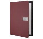Portamenù Royal - 1 inserto doppio incluso - A4 - 24 x 33 cm - bordeaux - Securit