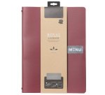 Portamenù Royal - 1 inserto doppio incluso - A4 - 24 x 33 cm - bordeaux - Securit