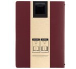 Portamenù Royal - 1 inserto doppio incluso - A4 - 24 x 33 cm - bordeaux - Securit