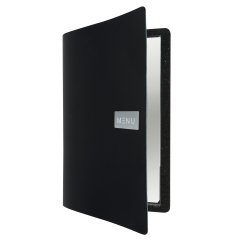Portamenù Royal - 1 inserto doppio incluso - A4 - 24 x 33 cm - nero - Securit