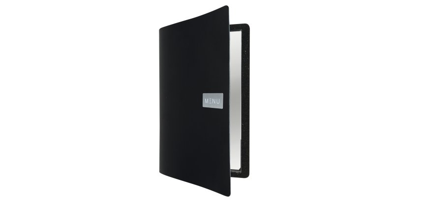 Portamenù Royal - 1 inserto doppio incluso - A4 - 24 x 33 cm - nero - Securit