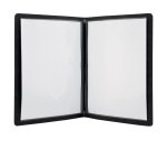 Portamenù Royal - 1 inserto doppio incluso - A4 - 24 x 33 cm - nero - Securit