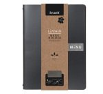 Portamenù Royal - 1 inserto doppio incluso - A4 - 24 x 33 cm - nero - Securit