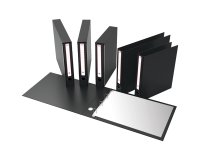 Portatabulati KM UNI - con custodia - 12"x28 cm - dorso 5 cm - nero - Rexel