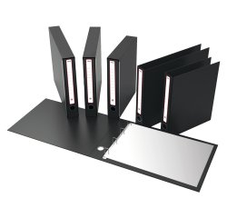 Portatabulati KM UNI - con custodia - 12"x28 cm - dorso 5 cm - nero - Rexel