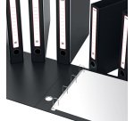 Portatabulati KM UNI - con custodia - 12"x28 cm - dorso 5 cm - nero - Rexel