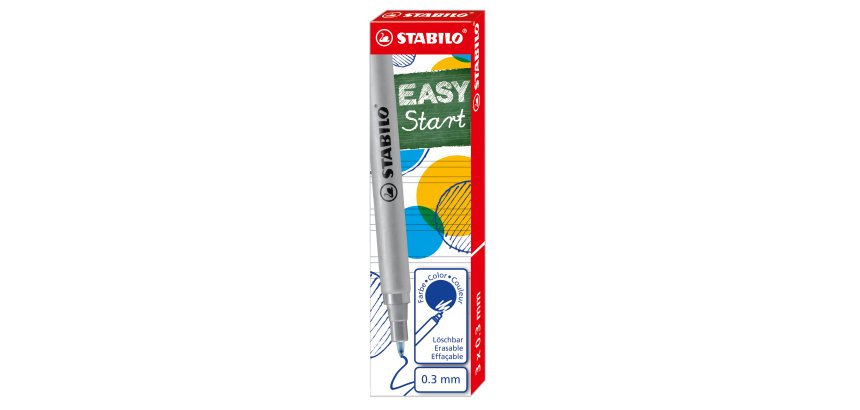 Refill per penna sferografica ergonomica Easyoriginal - punta fine - blu - Stabilo - scatola  3 pezzi