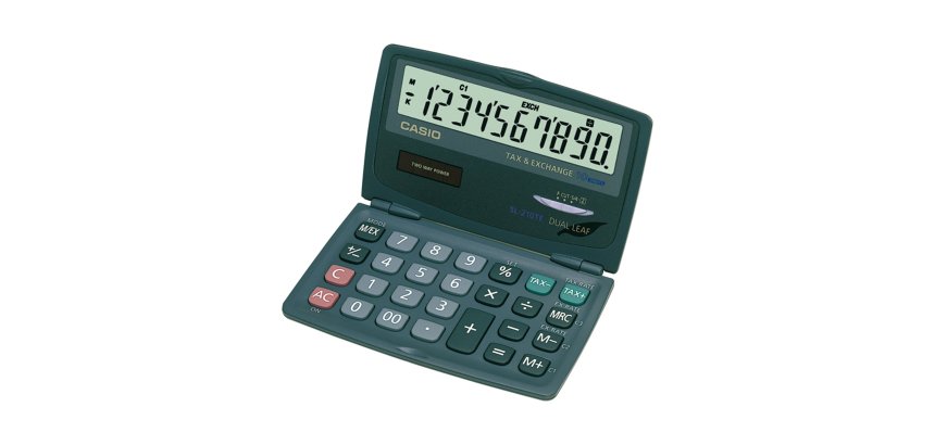 Calcolatrice tascabile SL-210 TE - 10 cifre - nero - Casio