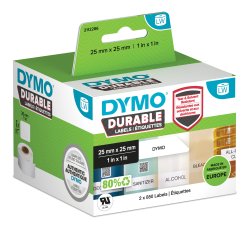 GB_DYM P/1700 ETIQ DUR 25X25MM N/BLC1933083