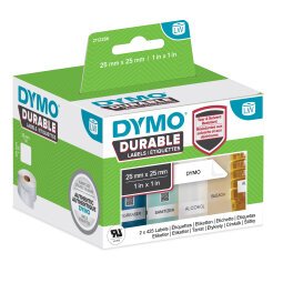 GB_DYM P/1700 ETIQ DUR 25X25MM N/BLC1933083