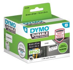 Rotolo 800 etichette LW Durable 1933084 - 57 x 32 mm - PP - bianco - Dymo