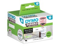 Dymo labelwriter durable industrial labels | 19mm x 64mm | white poly | 2 rolls of 450 (900 self-adhesive labels) | authentic | for labelwri