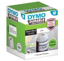 Rotolo 200 etichette LW Durable 1933086 - 104 x 159 mm - PP - bianco - Dymo