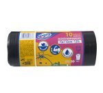 Sacchi per immondizia - 70x110 cm - 120 L - 43 micron - nero - Logex Professional - rotolo da 10 sacchetti