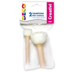 Tampone in spugna per stencil - ø 2- 4 cm - Deco - blister 2 pezzi